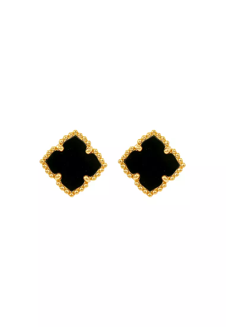 HABIB Onyx Earrings in 750/18K Yellow Gold 457800125(YG)-ONYX