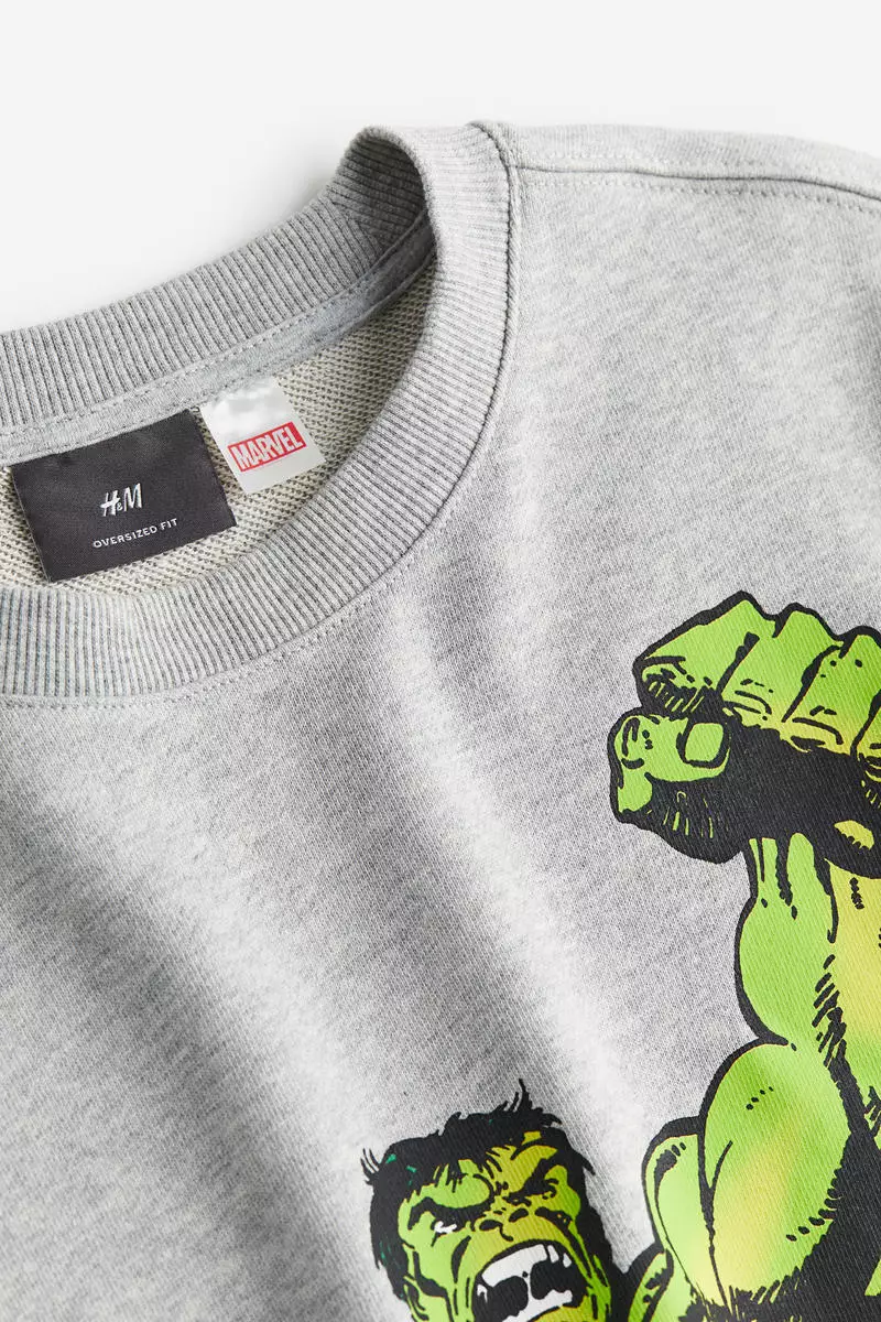 H&M+ Printed Sweatshirt