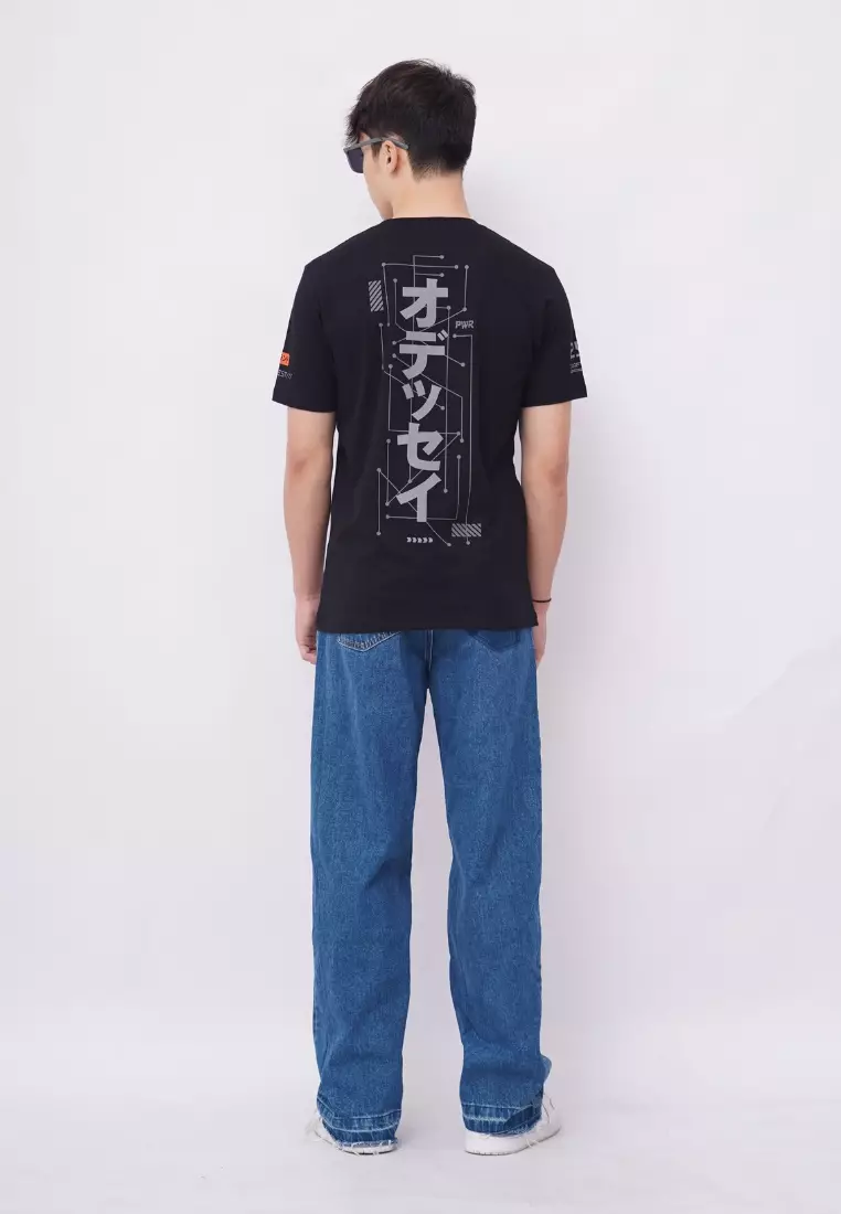 Ryusei Kaos Pria Odyssey Grafis Black