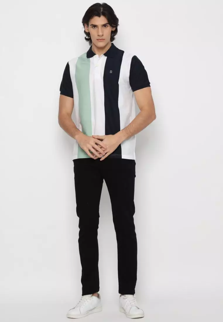 MATSUDA Kaos Polo Pria Katun Baju Cowok Kerah Kurobe