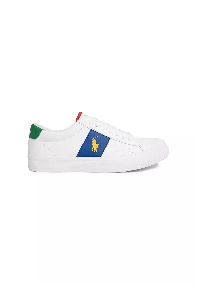 Discount on Polo Ralph Lauren  shoes - SKU: Ryley 25SS Sneaker - White/Multi/Gold (2447102)