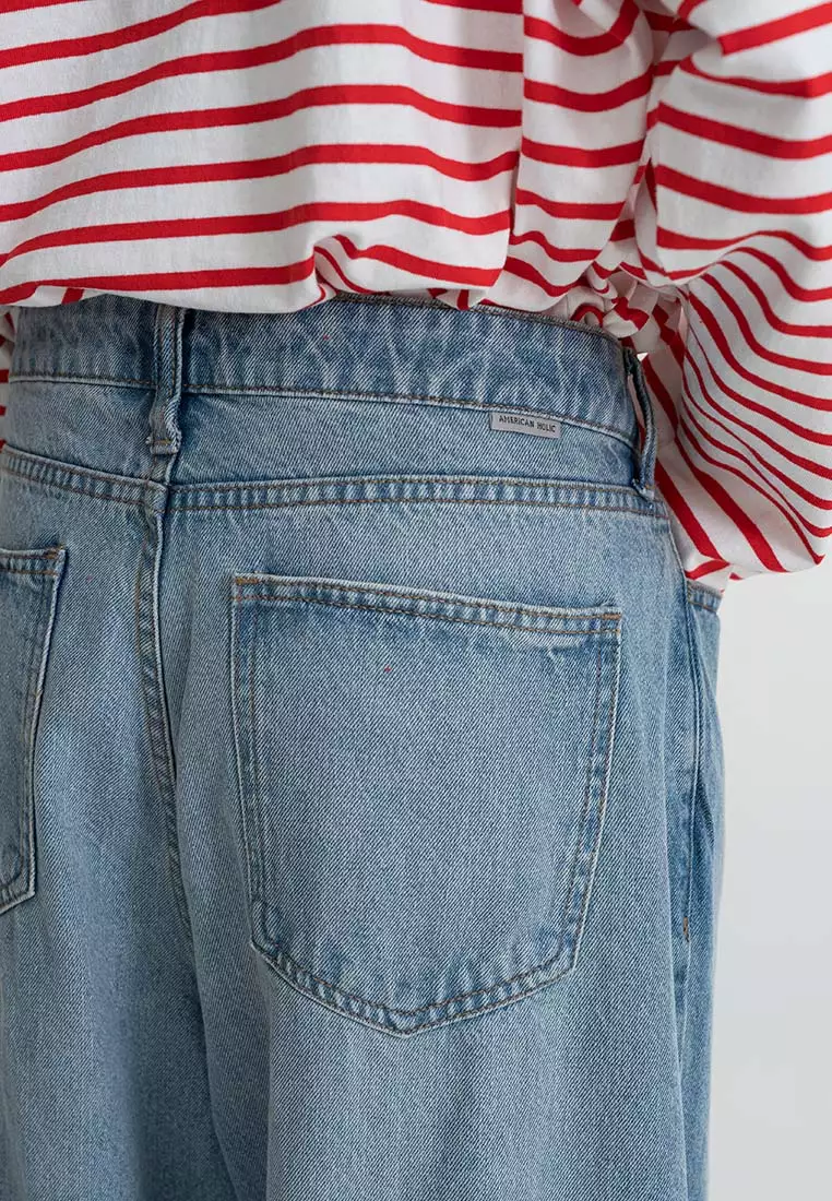 American Holic - Kakogawa Tucked Wide Denim Pants