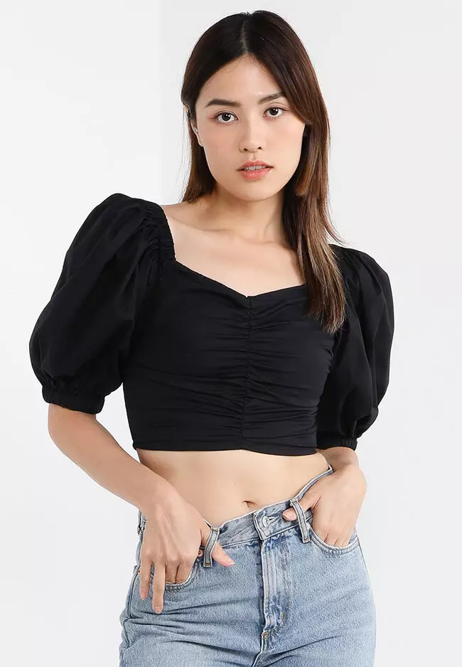 Puff sleeve poplin 2025 top