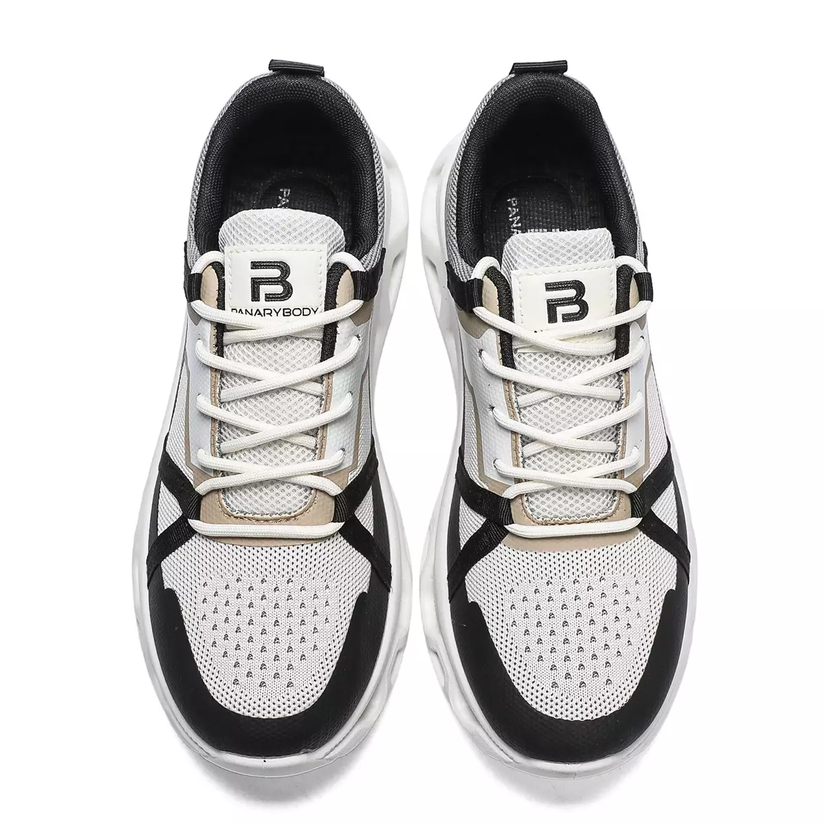 LURAD Sepatu Pria Breathable Textile Sneakers Cowok Sekolah Travel Polos QNR31