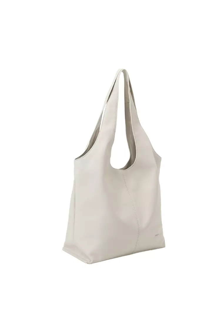 LATTICE 籃子手提袋 - 米白色