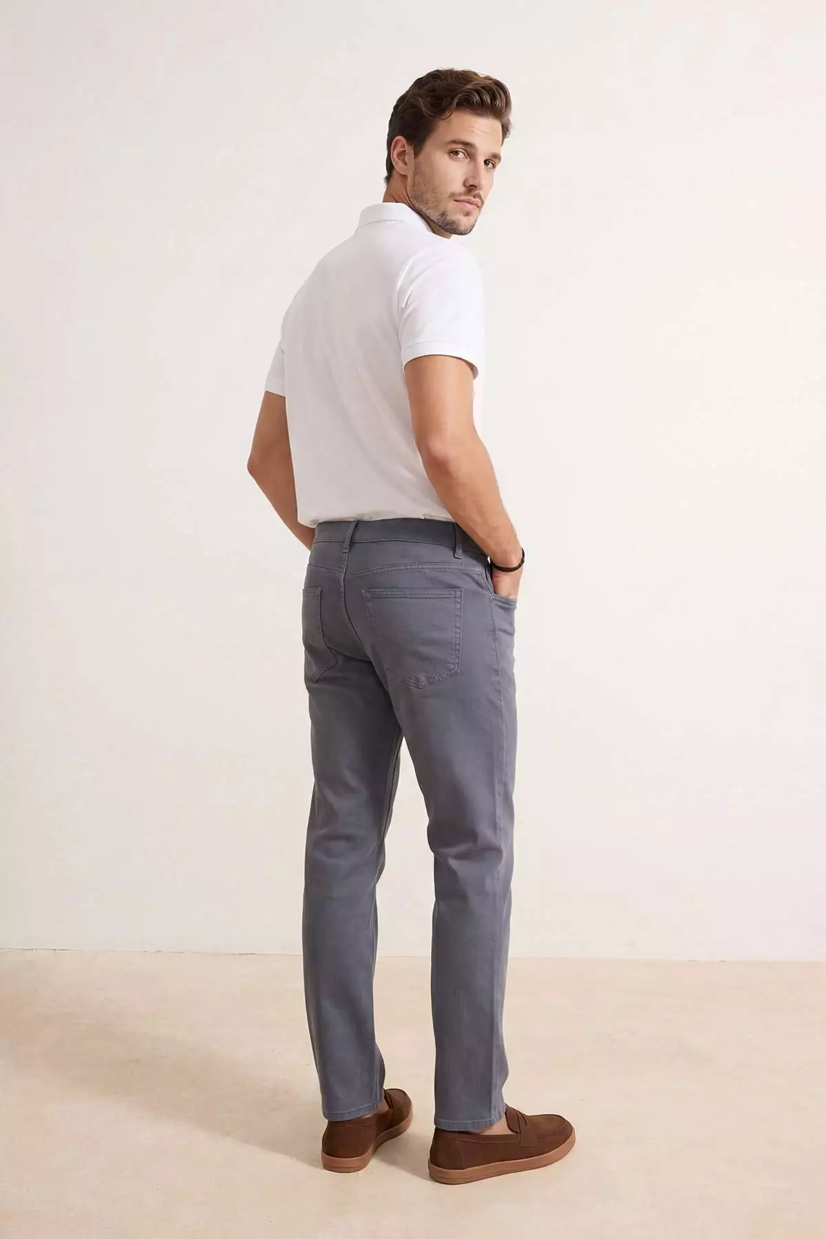 Straight Cut Denim Jeans