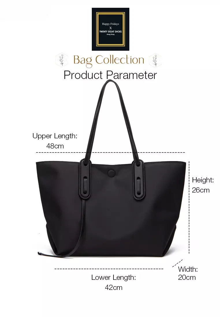 Large Capacity Patch Strap Oxford Nylon Tote Bag JW MJ-0222