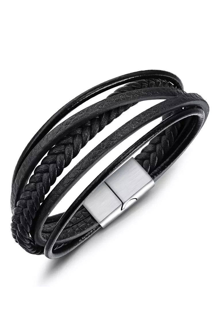 Buy Trendyshop Men s Leather Bracelet 2024 Online ZALORA Singapore