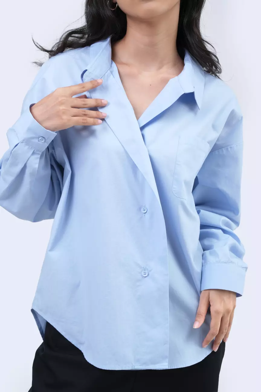 Kemeja Wanita Elysian Baby Blue