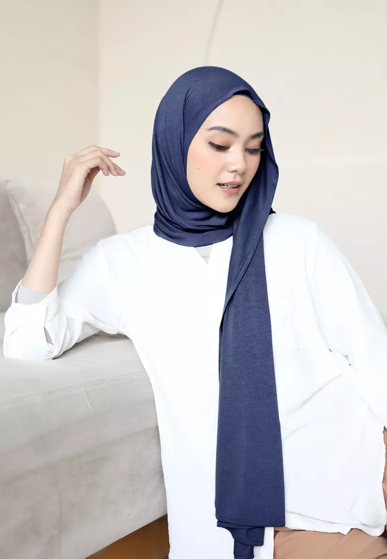 Pashmina Meleyot Basic Tencel Premium - Royal Blue