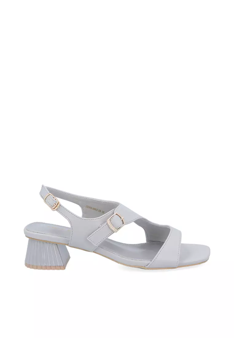 Discount on Carlo Rino  shoes - SKU: Medium Grey Reva Heeled Sandals