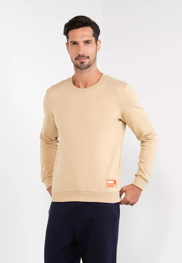 Mens crew clearance neck pullover