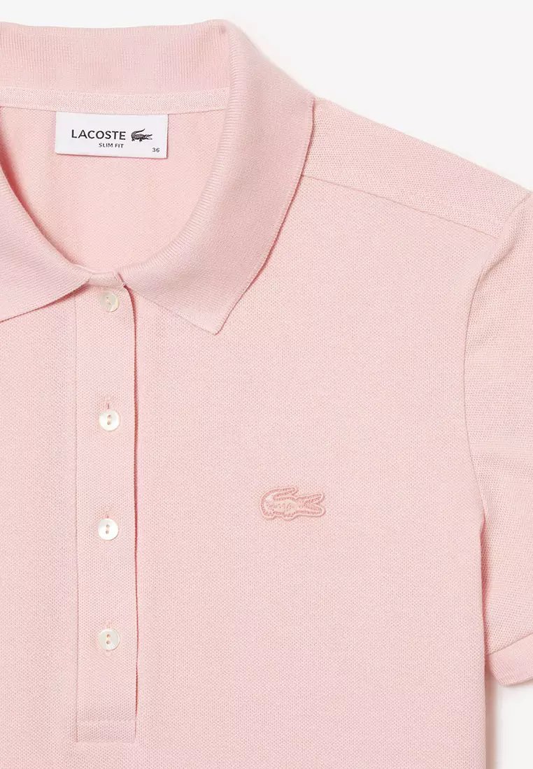 L.12.D Slim Fit Stretch Mini Piqué Polo Shirt