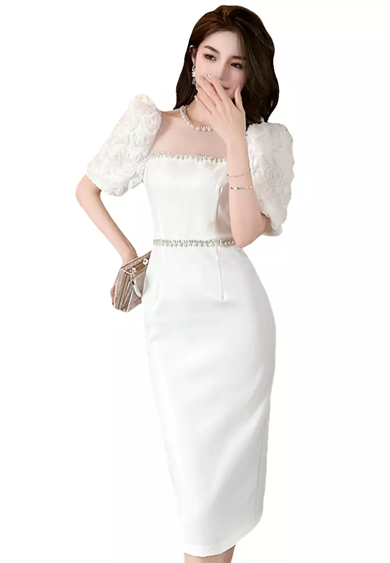 White summer formal dresses top