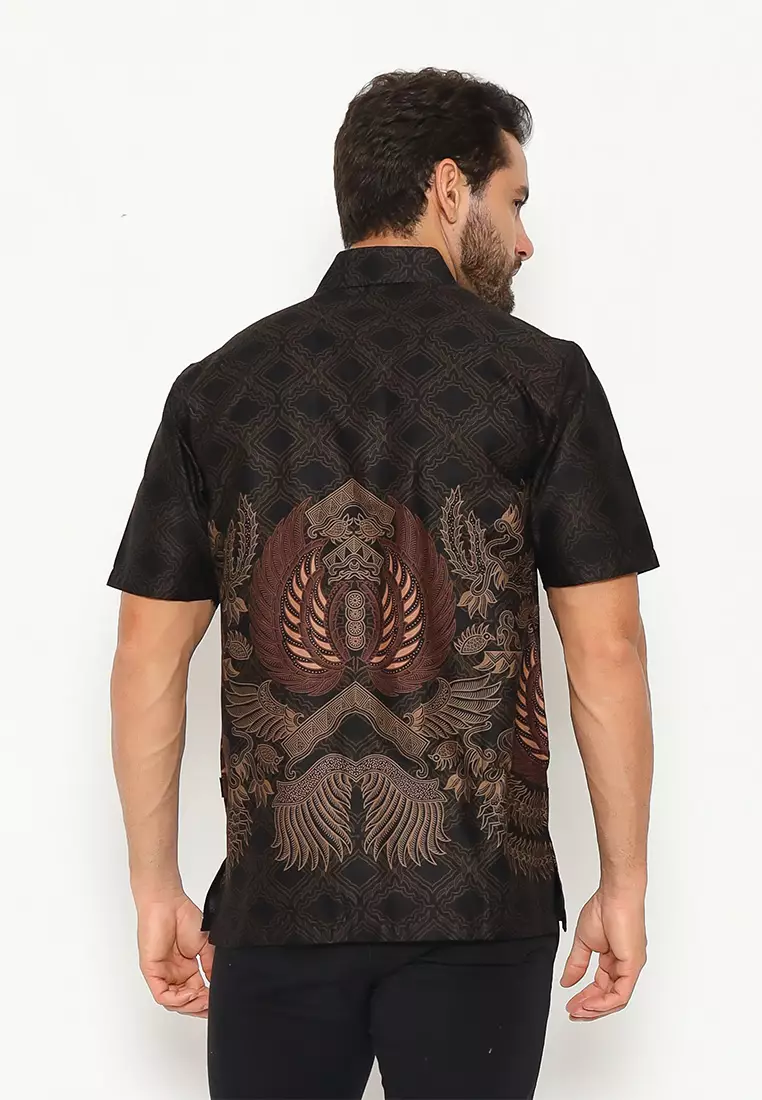 Hadinata Batik Pria Kemeja Pendek Ikhsan Ishika
