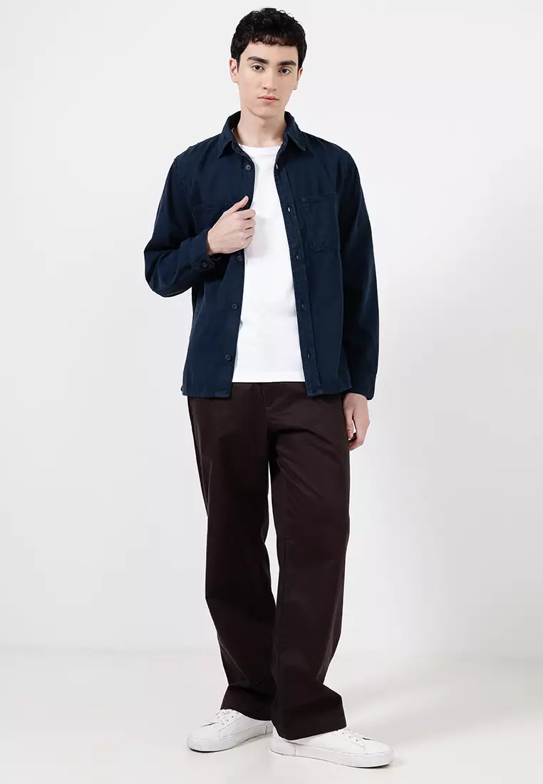 100% Cotton Overshirt With Pockets