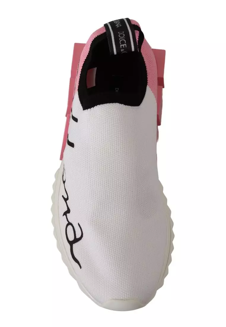 Dolce & Gabbana Yellow Sorrento Slip On Sneakers Women Shoes