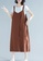 Sunnydaysweety brown Casual Loose Plus Size Suspenders One-Piece Dress A21051337BW FD1D4AAC189B51GS_4