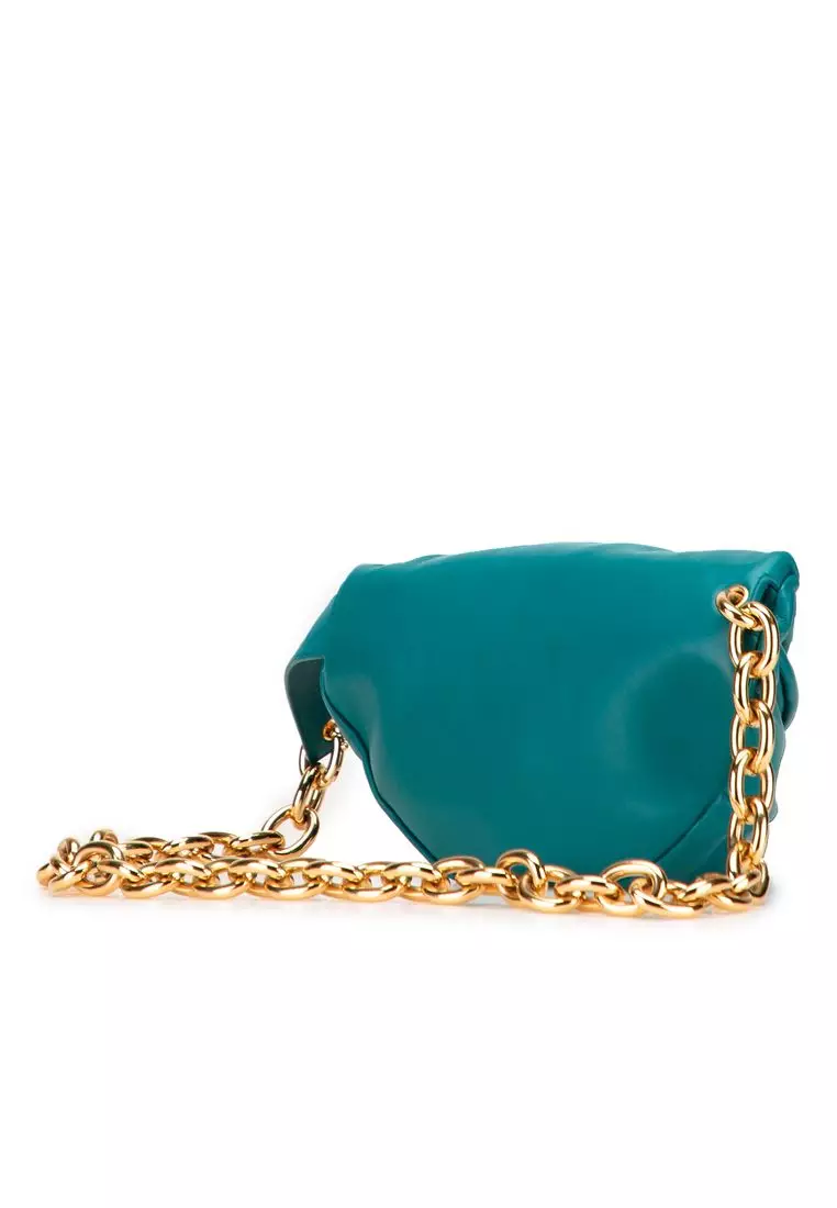 Pre-Loved Bottega Veneta Lambskin Belt Chain Pouch