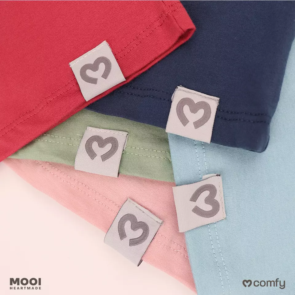 Mooi Kaos Anak Pocket Unisex Comfy T-Shirt Pocket Kids - Pink Blossom