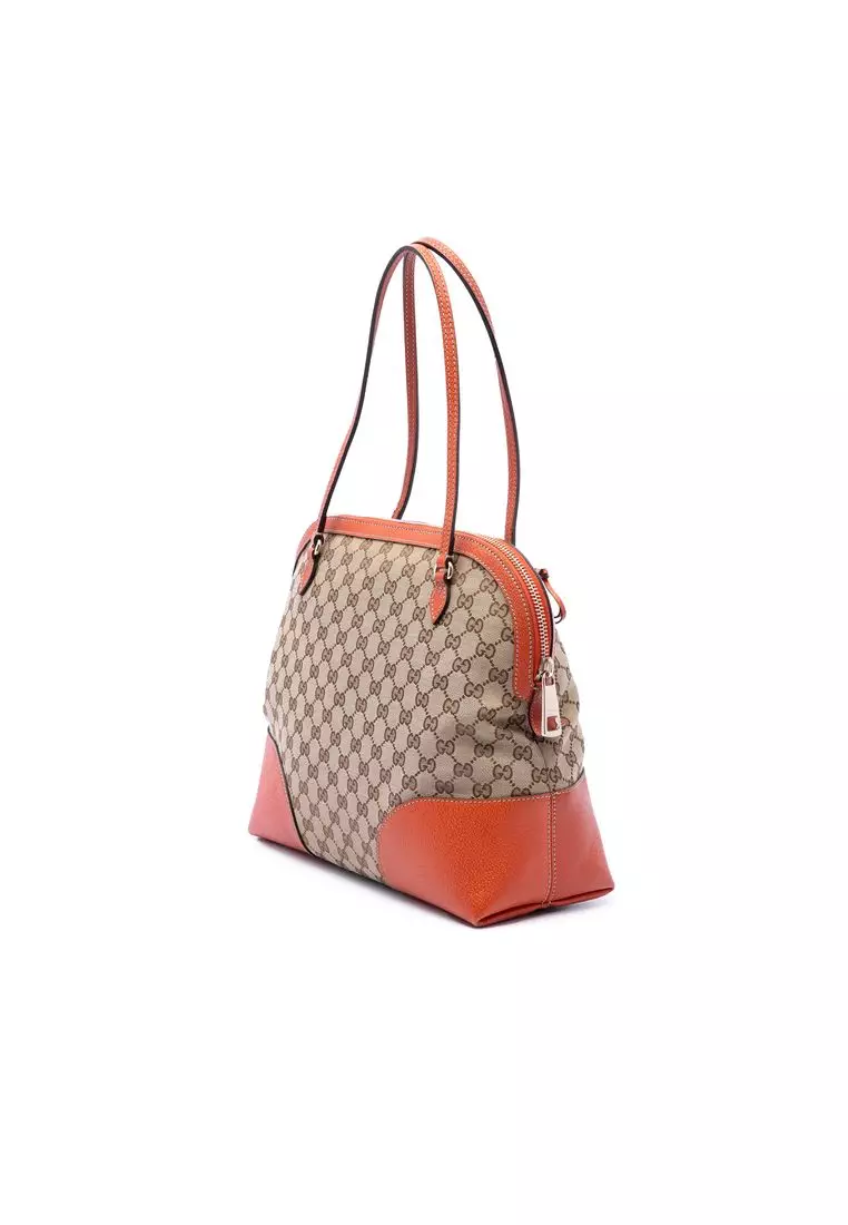Pre-Loved Gucci Medium Gg Canvas Bree Dome Tote