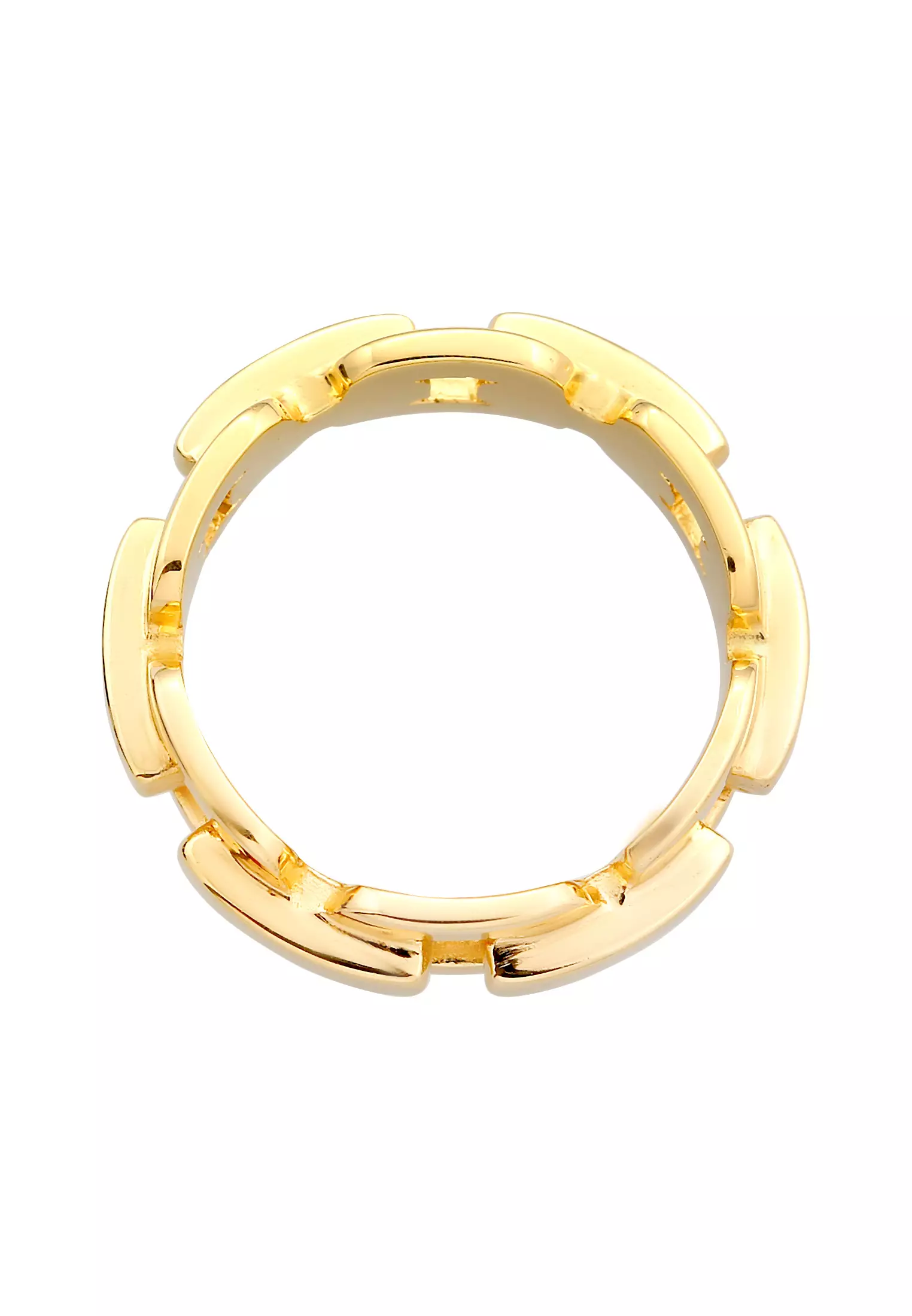 Ring Men Chain Look Masculine Gold Plated