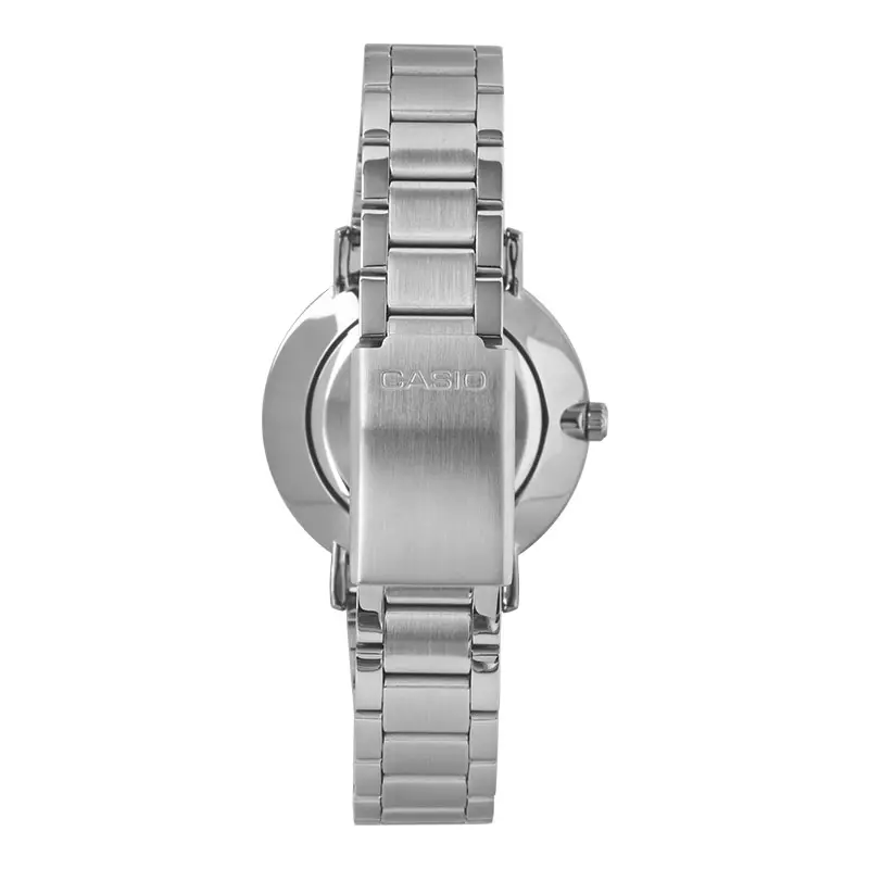 Jam Tangan Wanita Casio General LTP-VT04D-7ADF LTPVT04 LTP-VT04D Ladies White Dial Stainless Steel Band