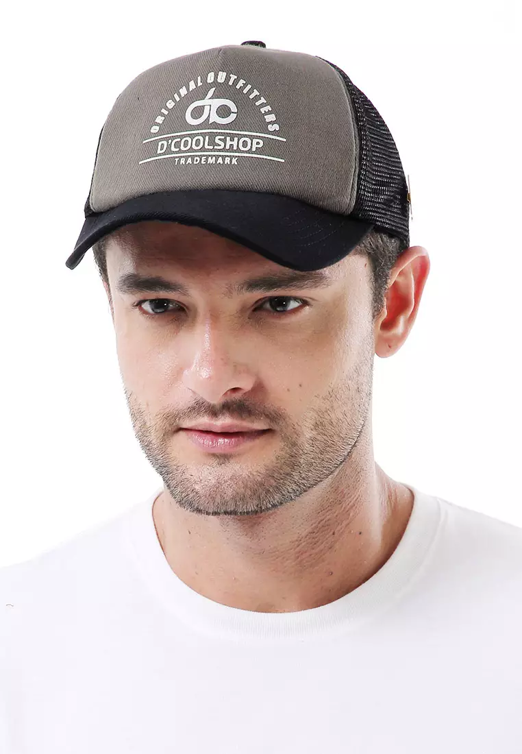 Raesan Topi Baseball Jaring Aksesoris Fashion Pria Adjustable Strap Material Polyester ORIGINAL - Gray Black