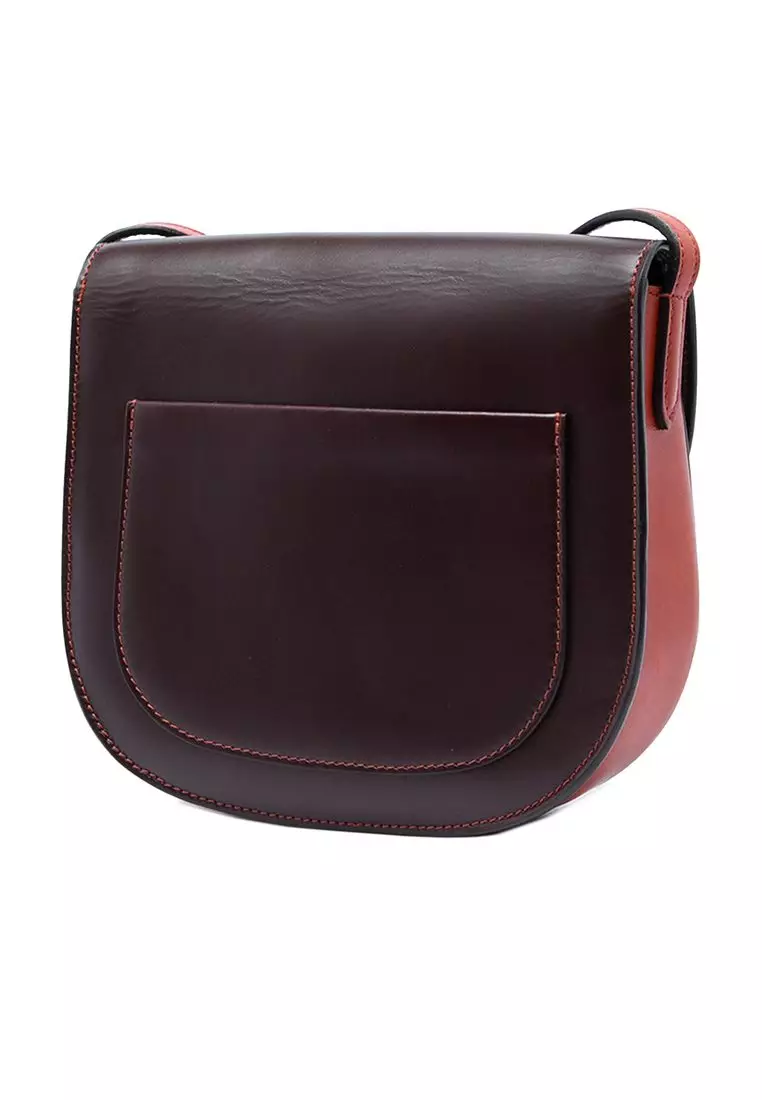 Pre-Loved Celine Small Bicolor Glazed Calfskin Trotteur Crossbody