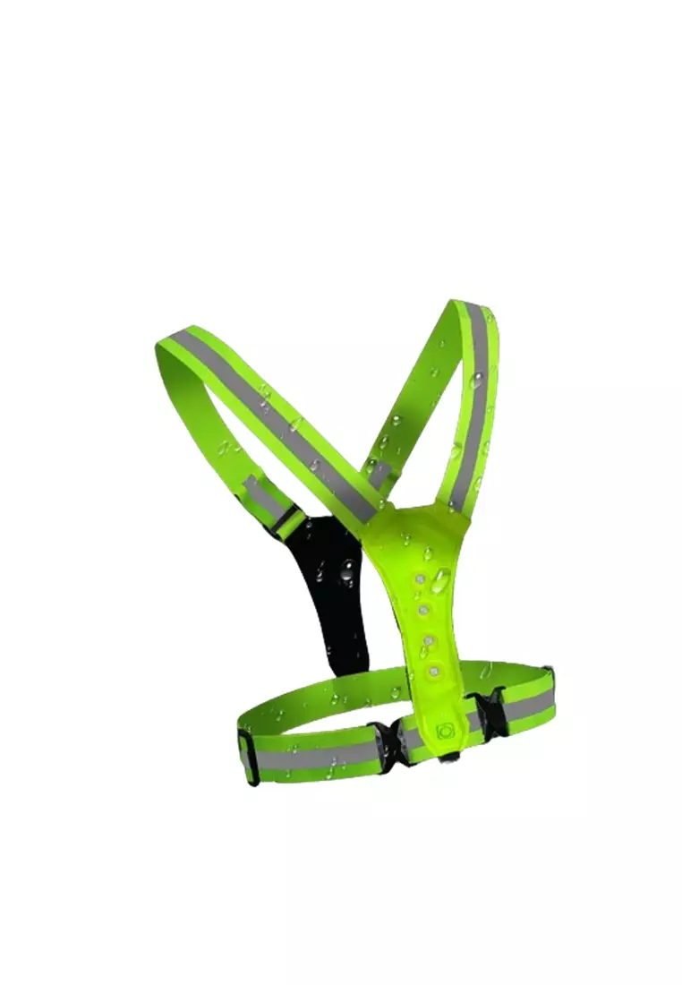 Rompi Tali Reflektif Sabuk Keselamatan LED Reflective Vest - NK300 - Green