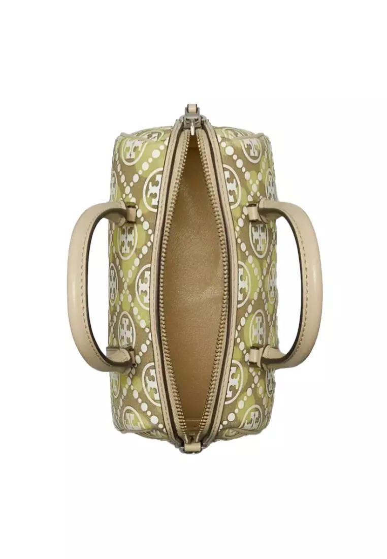 T Monogram Dot Mesh Mini Barrel Bag in Soft Neutral/Honeydew 169717-250