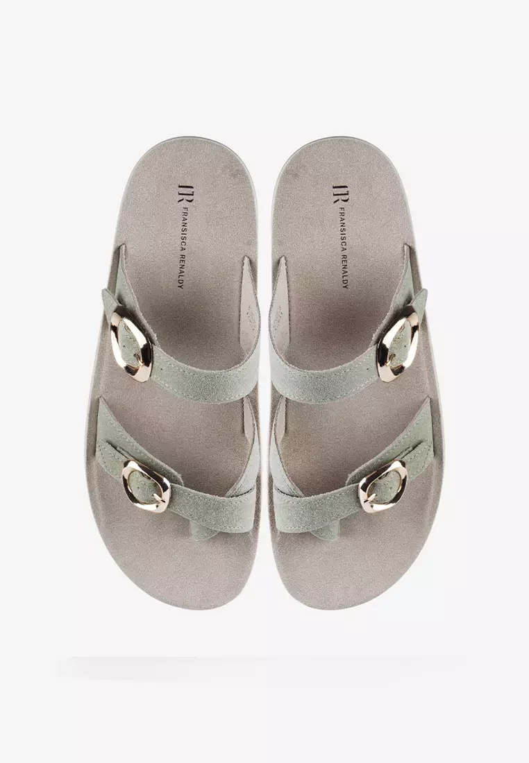 Sandal Slip on Wanita Casual Buckle Daily L.Aino 01