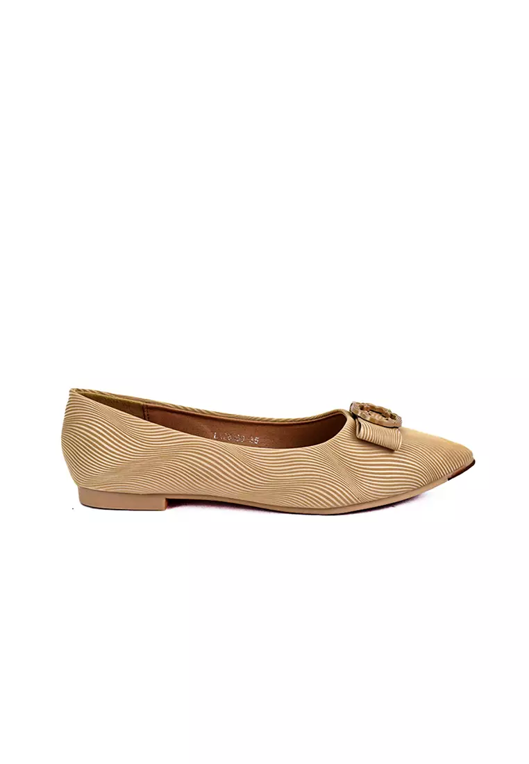 Discount on Mario D' boro Runway  shoes - SKU: Women's Ballet Flats Shoes LX 26259 Beige C49