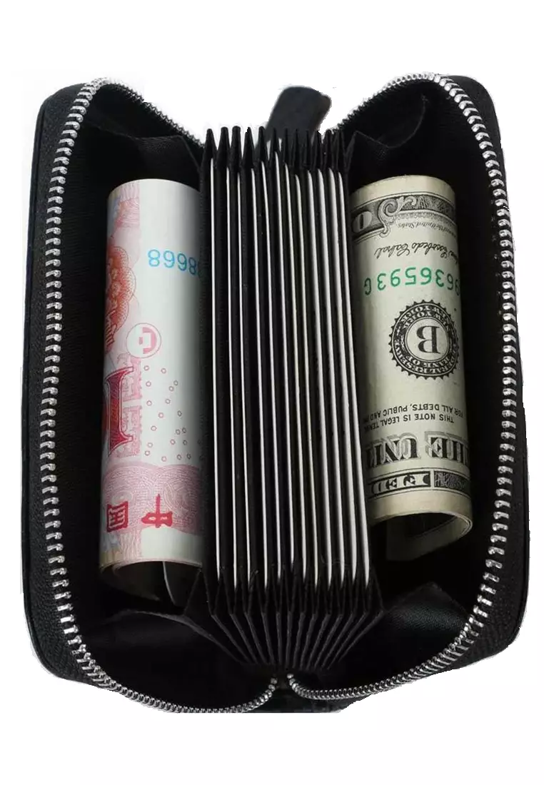 Zackly Dompet Kartu Anti RFID Universal Card Size Material Leather Kulit ORIGINAL - Black