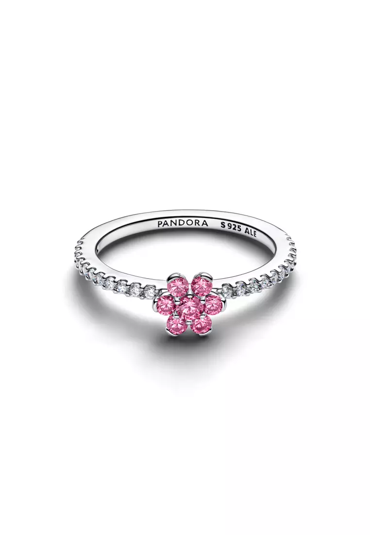 Pandora Sparkling Pink Flower Ring