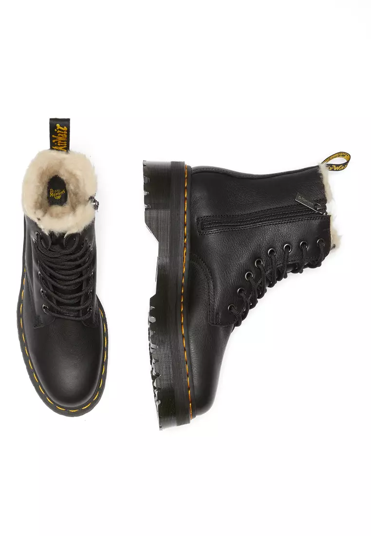 JADON FAUX FUR LINED LEATHER PLATFORM BOOTS