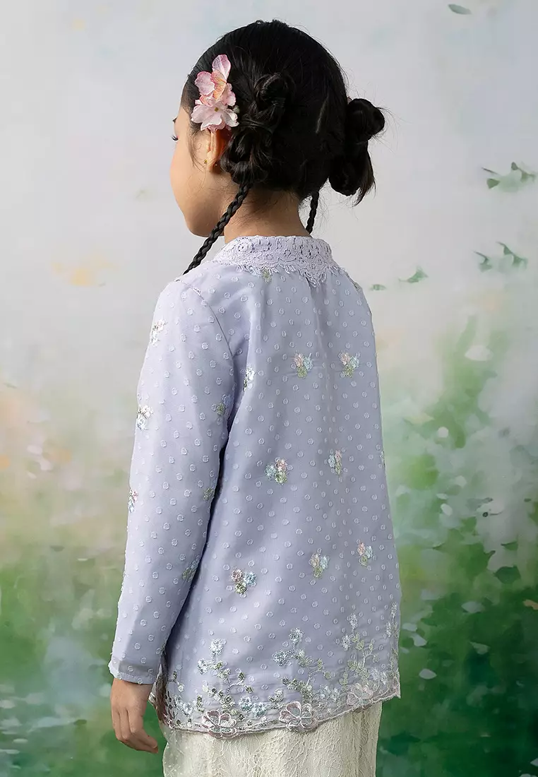 Ita Polka Dot Long Kebaya Top