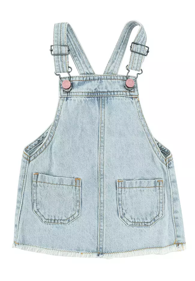 Girls denim pinafore sale