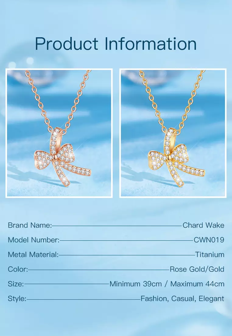 Kalung Wanita Korea Fashion Titanium Anti Pudar Kalung Cewek Original gold color