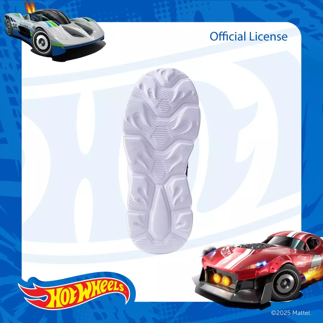 HOTWHEELS - SEPATU Sneakers LED ANAK LAKI CH740221LK - HITAM/ABU by Zandilac