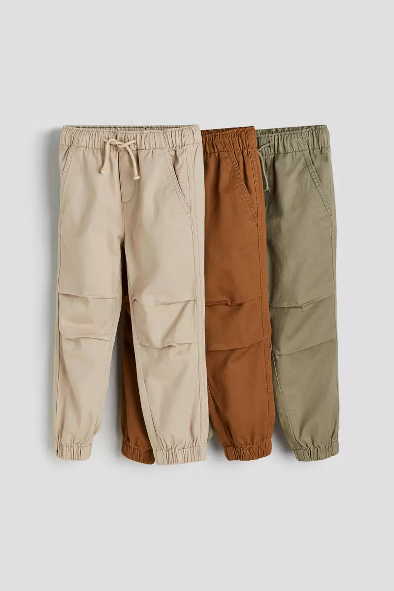 3-pack cotton joggers