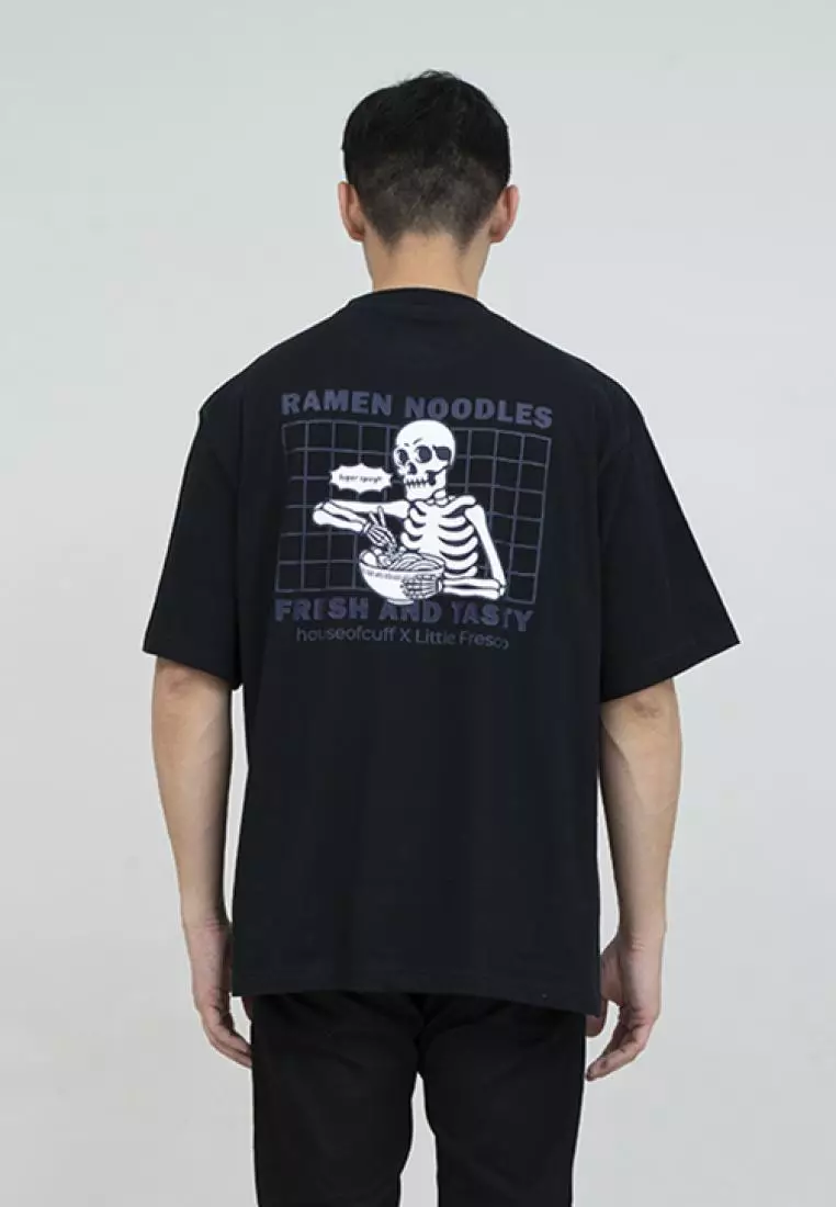 Kaos Hitam t shirt polos houseofcuff motif Ramen Noodles READY 4XL