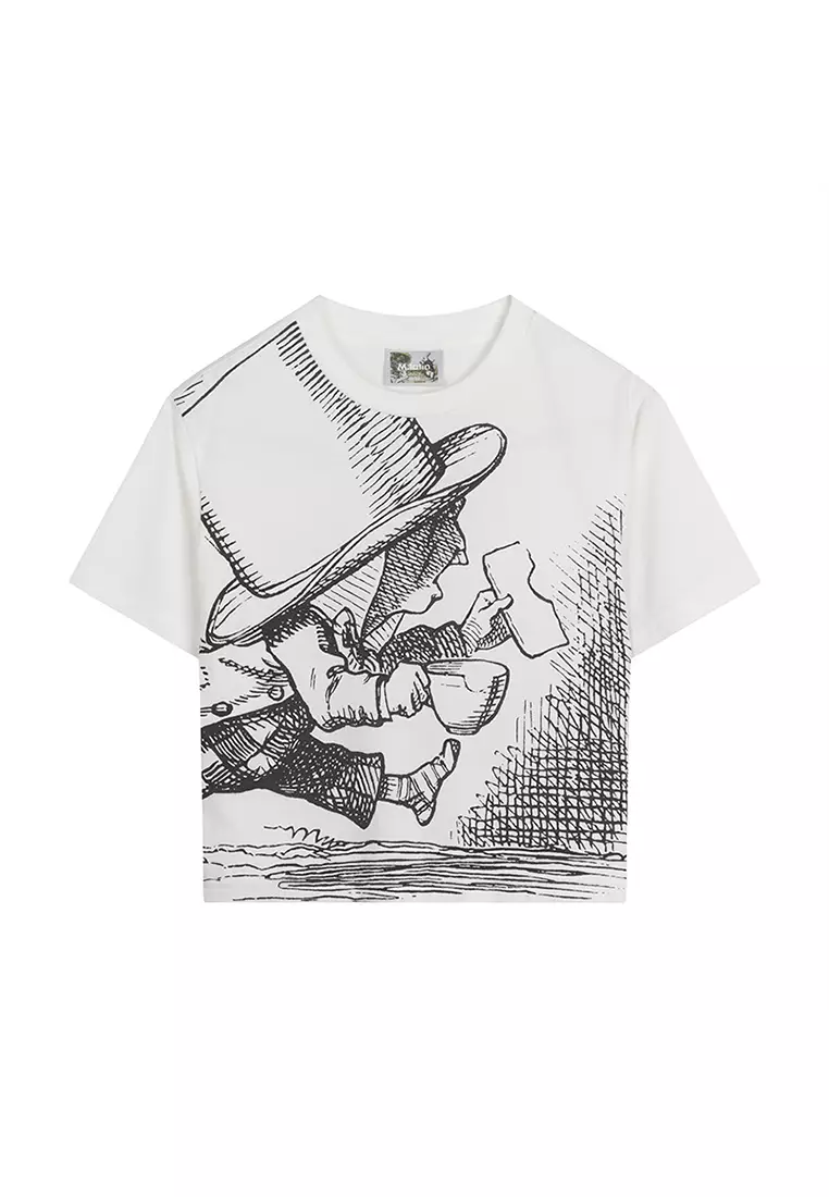 T-Shirt With Comic Cartoon Print