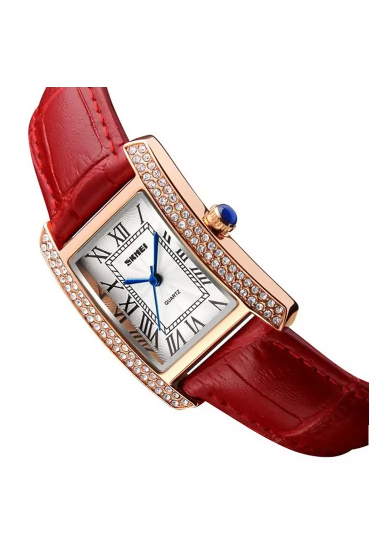 Jam Tangan Kasual Analog Wanita Waterproof 30m Strap Tali Material PU Leather FG55 ORIGINAL