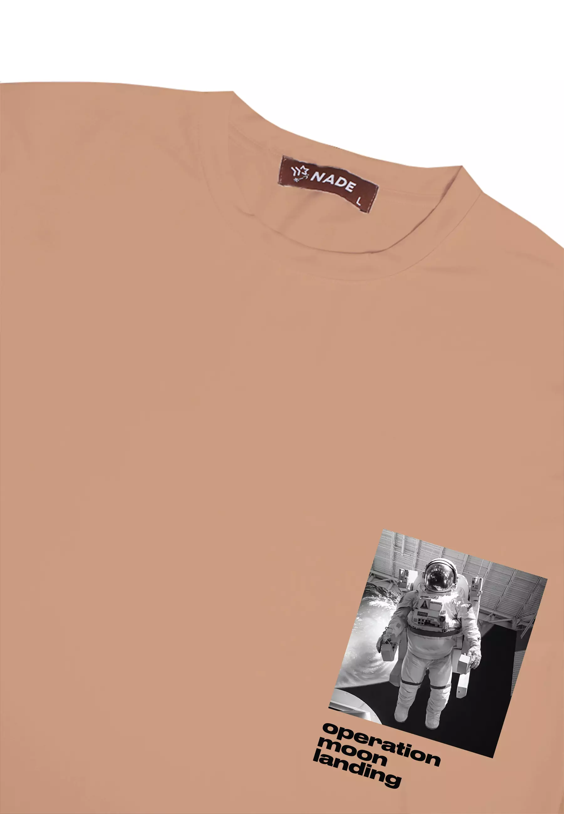 NTC81 kaos pria gambar astronot anti kusut drifit abstrak aesthetic kece nade khaki