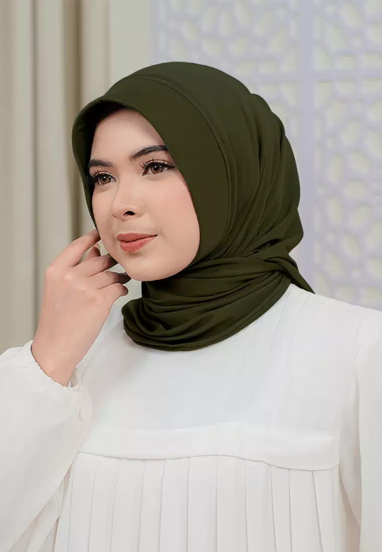 HIJAB INSTAN SOFTPAD AMEENA - ARMY
