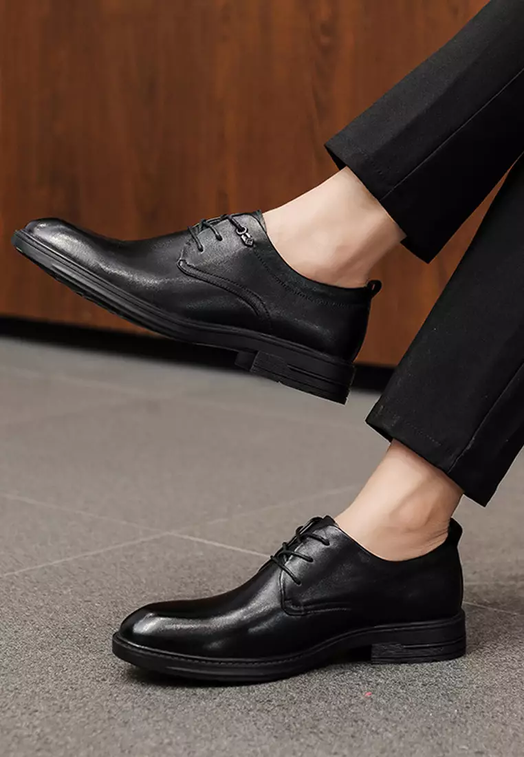 Business Grain Leather Derby Shoes MK8348-1