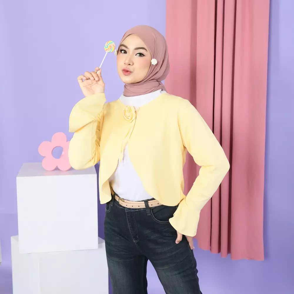 Rose Cardigan - Yellow Butter M19784 R45S2