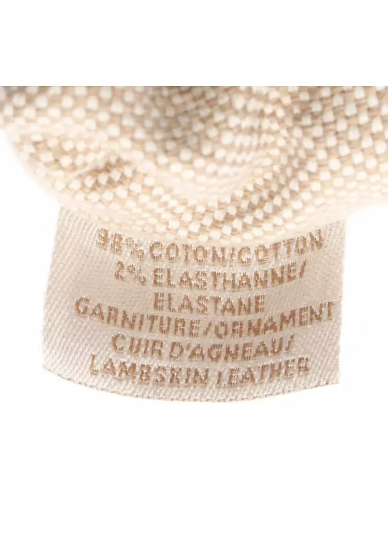 Pre-Loved Hermès scrunchie claudia Blanc air hair accessory toile ash beige off white