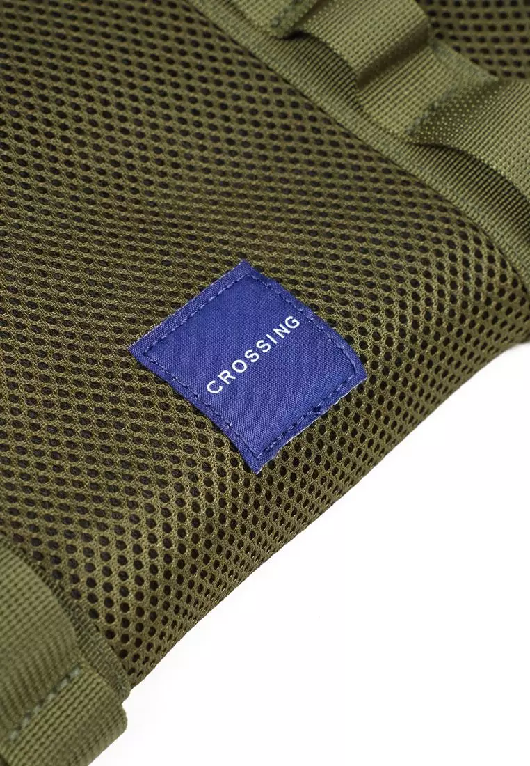 Crossing Noa Drawstring Mesh Tote Bag - Olive